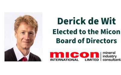 Micon Elects Derick de Wit to Board of Directors